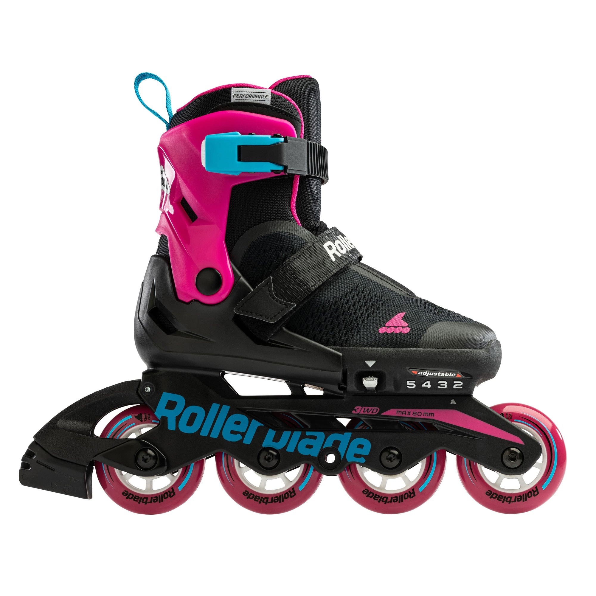 Rollerblade pattino in linea da ragazza Microblade Free 072218007Y9 nero-rosa