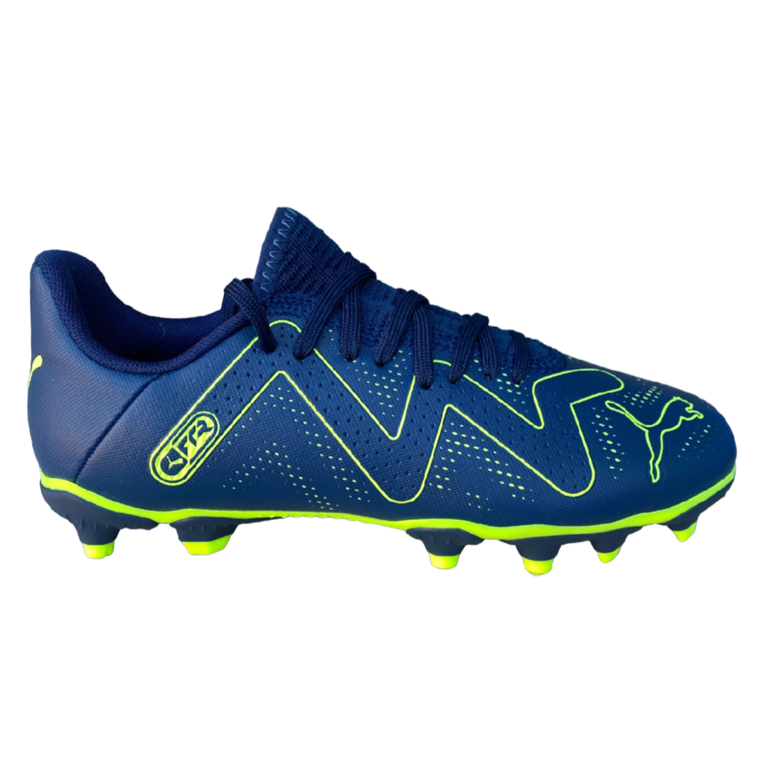 Puma scarpa da calcio da ragazzo Future Play FG/AG 107388 03 blu persia-verde