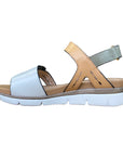 Stonefly sandalo da donna con fasce con velcro Elody 24 220834-BSE verde-bianco-marroncino
