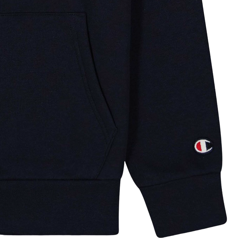 Champion felpa con cappuccio in felpina leggera con logo sul petto Legacy 306512 KK001 nero