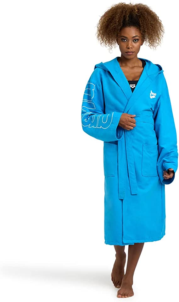 Arena Accappatoio in microfibra da adulto unisex 005308401 azzurro-bianco