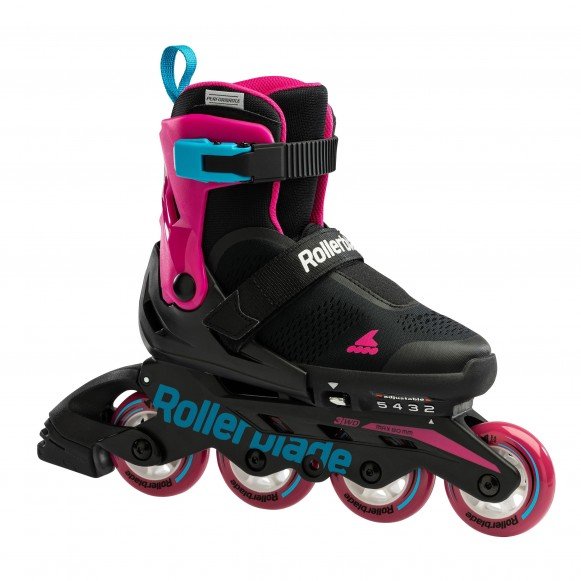 Rollerblade pattino in linea da ragazza Microblade Free 072218007Y9 nero-rosa