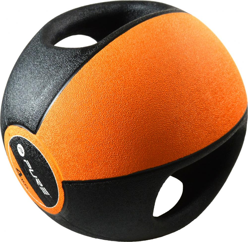 Pure 2Improve Palla Medica con maniglie da 4 Kg Dual Grip P2I201990 265870 arancio nero
