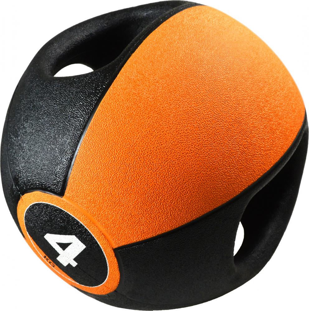 Pure 2Improve Palla Medica con maniglie da 4 Kg Dual Grip P2I201990 265870 arancio nero