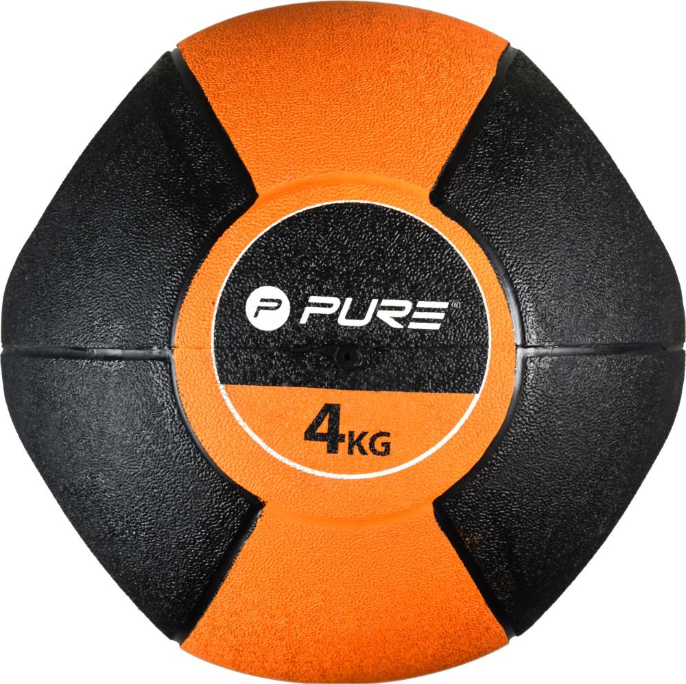 Pure 2Improve Palla Medica con maniglie da 4 Kg Dual Grip P2I201990 265870 arancio nero
