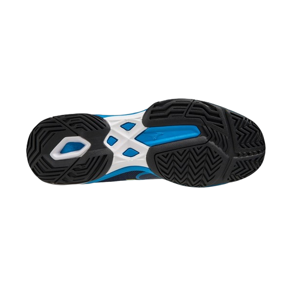 Mizuno scarpa da tennis da uomo Wave Exceed Light 2 AC 61GA231814 blu-azzurro-giallo