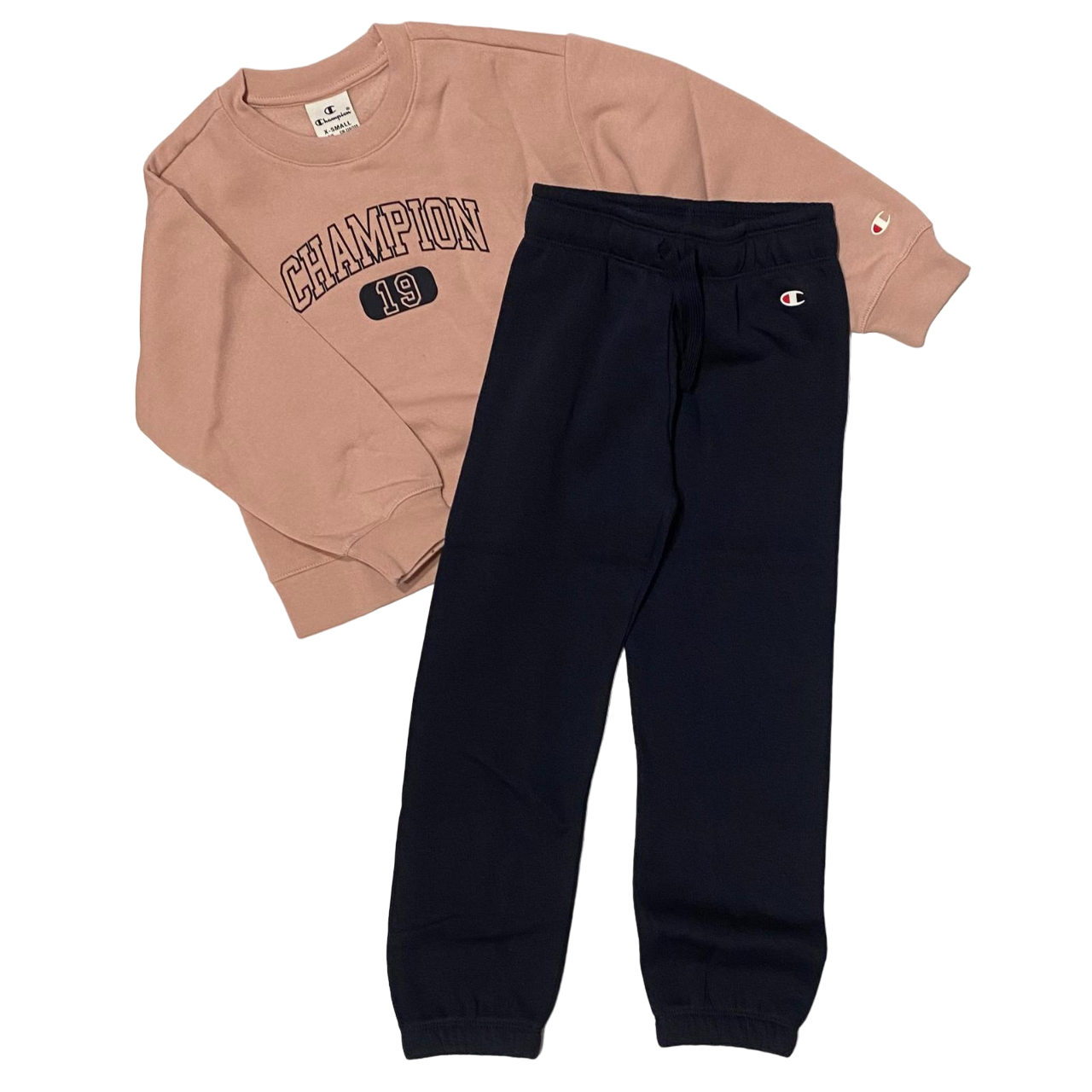 Champion tuta sportiva da ragazza con felpa girocollo Legacy