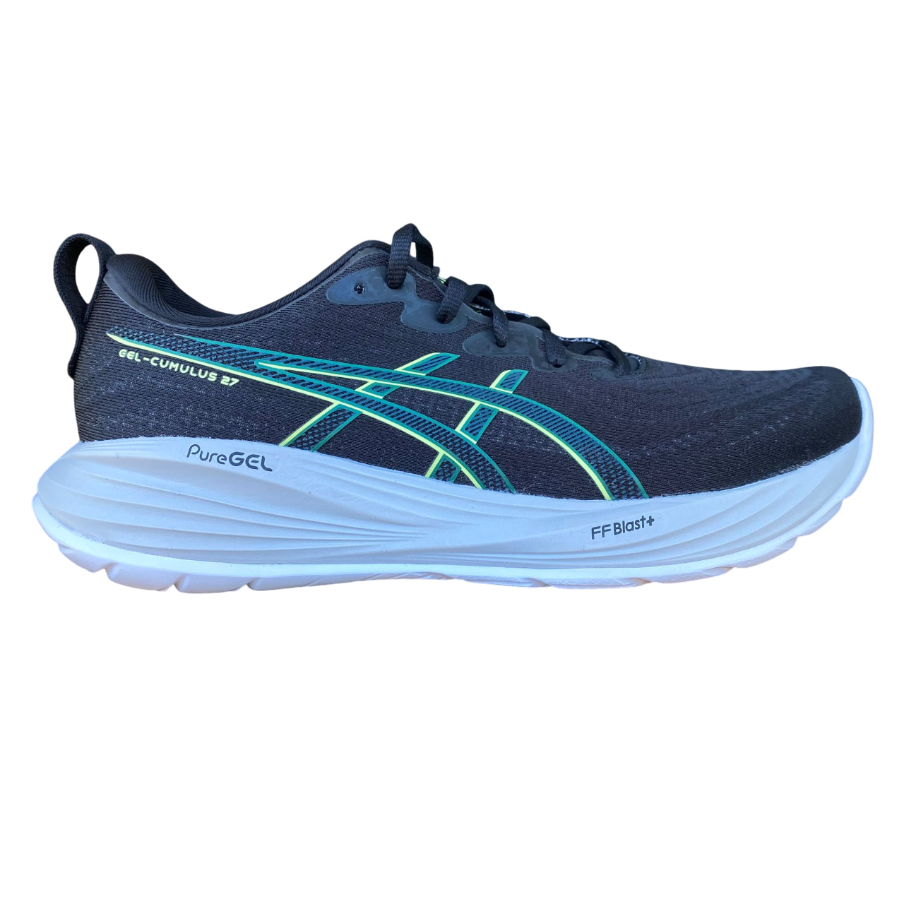 ASICS Gel-Cumulus 27 1011B960-004 Black/Lucid Yellow | Running uomo comfort PureGEL