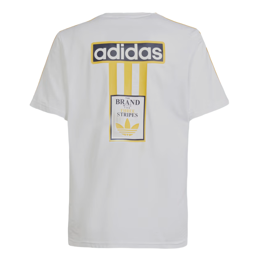Adidas Originals maglietta manica corta per ragazzi Adibreak IN2121 bianco-giallo oro