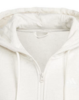 Adidas Felpa da donna con cappuccio e cerniera intera con 3 Strisce IM0239 bianco latte