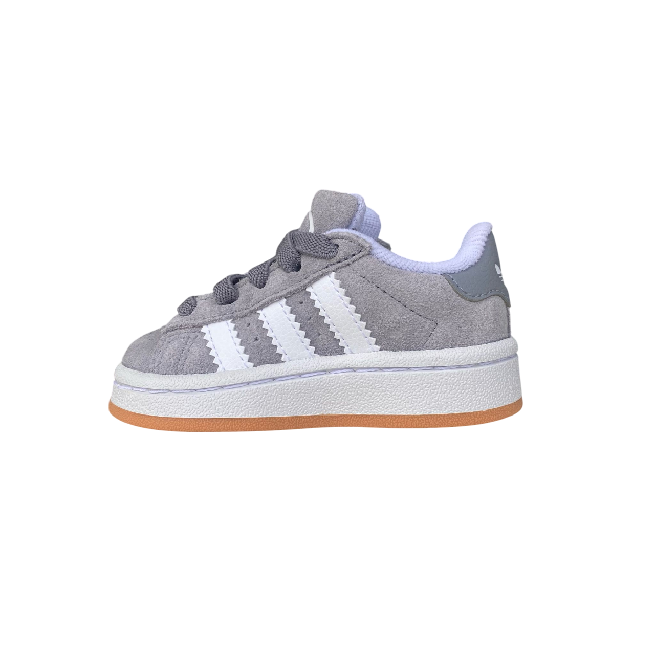 Adidas Originals scarpa sneakers da bambino con strappo e laccio elastico Campus 00s JI4334 grigio-bianco