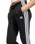 Pantalone sportivo Adidas Junior Essentials JJ3449 nero per bambina, abbigliamento sportivo di qualità - logo