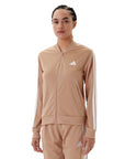 Adidas Tuta Essentials 3-Stripes JX0507 Donna Beige - felpa