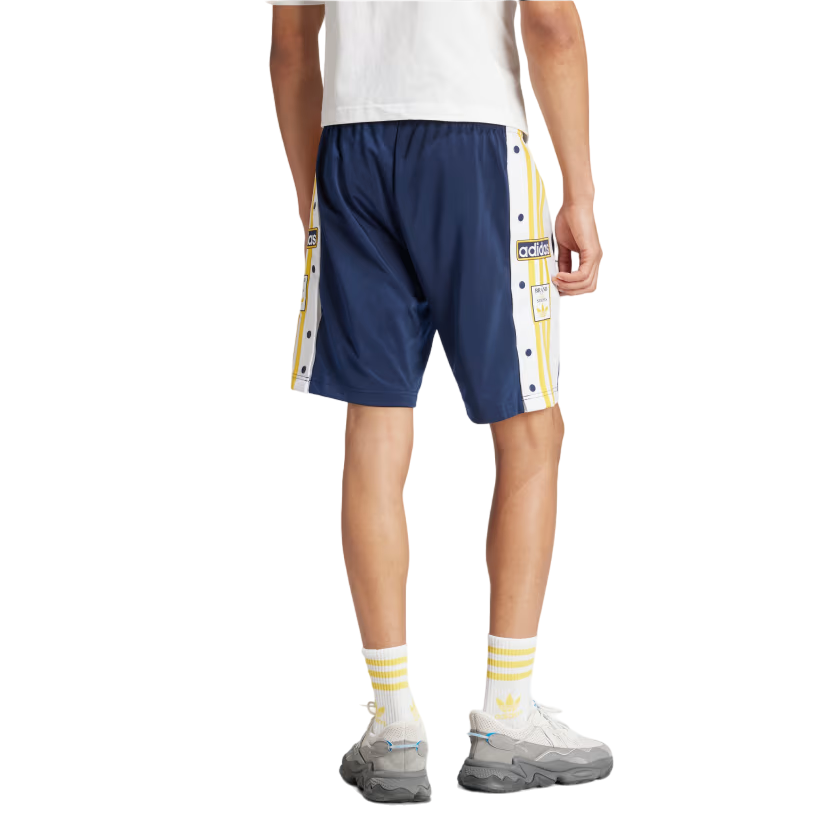 Adidas pantaloncino sportivo da uomo Adibreak IU2372 indigo-bianco-giallo oro