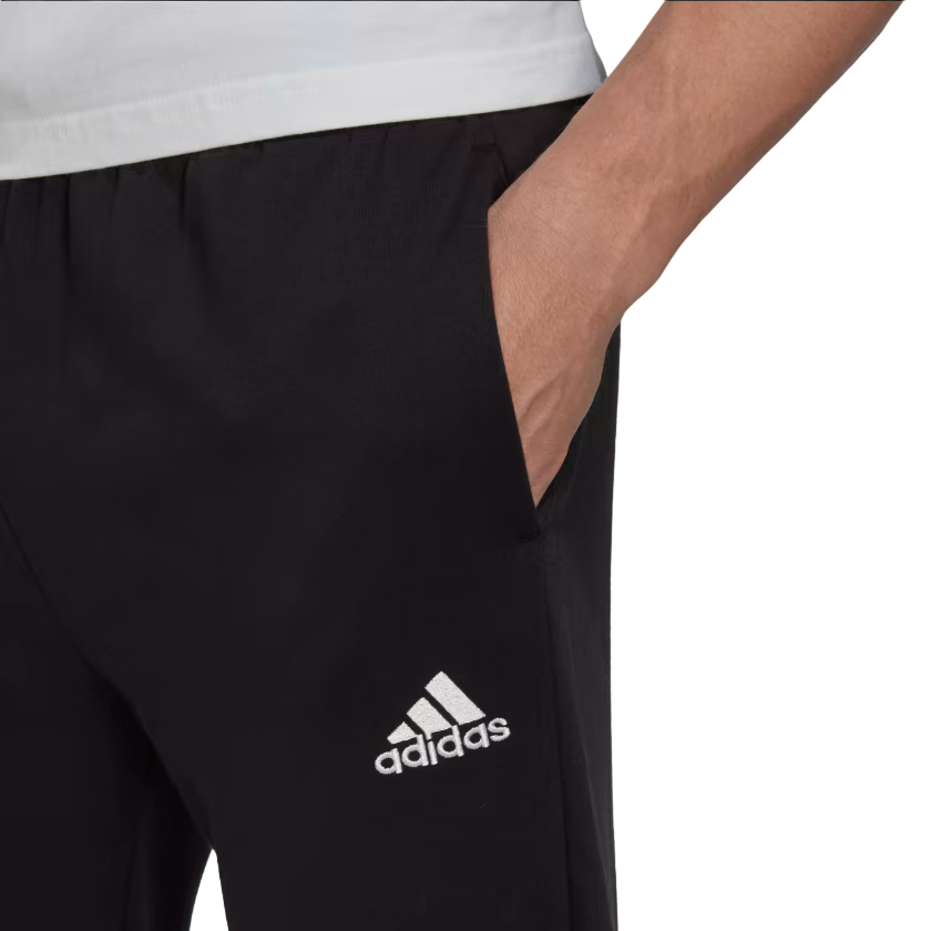 Adidas pantalone sportivo con polsino in cotone felpato da uomo HL2236 nero