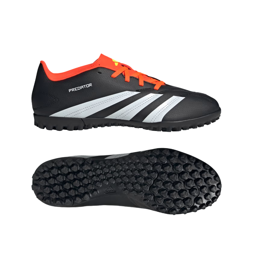 Adidas scarpa da calcetto da uomo Predator Club Turf IG7711 nero-bianco-rosso