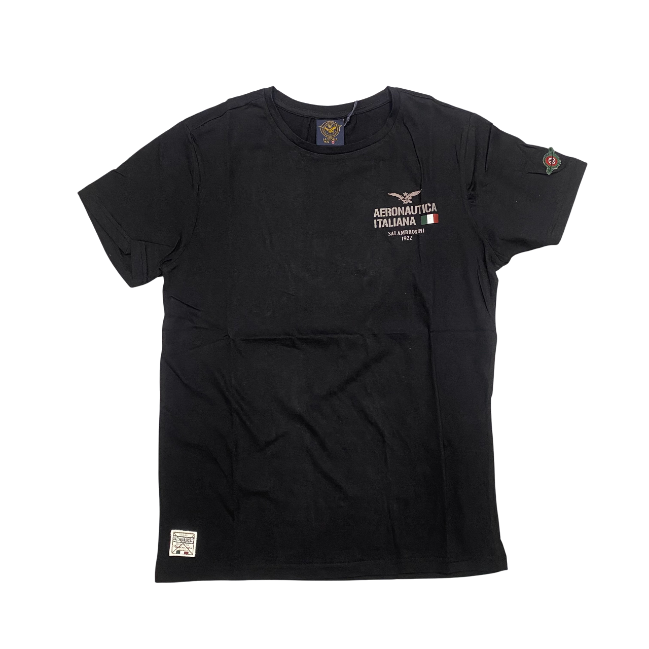 Aeronautica Italiana maglietta manica corta da uomo 035797U nero