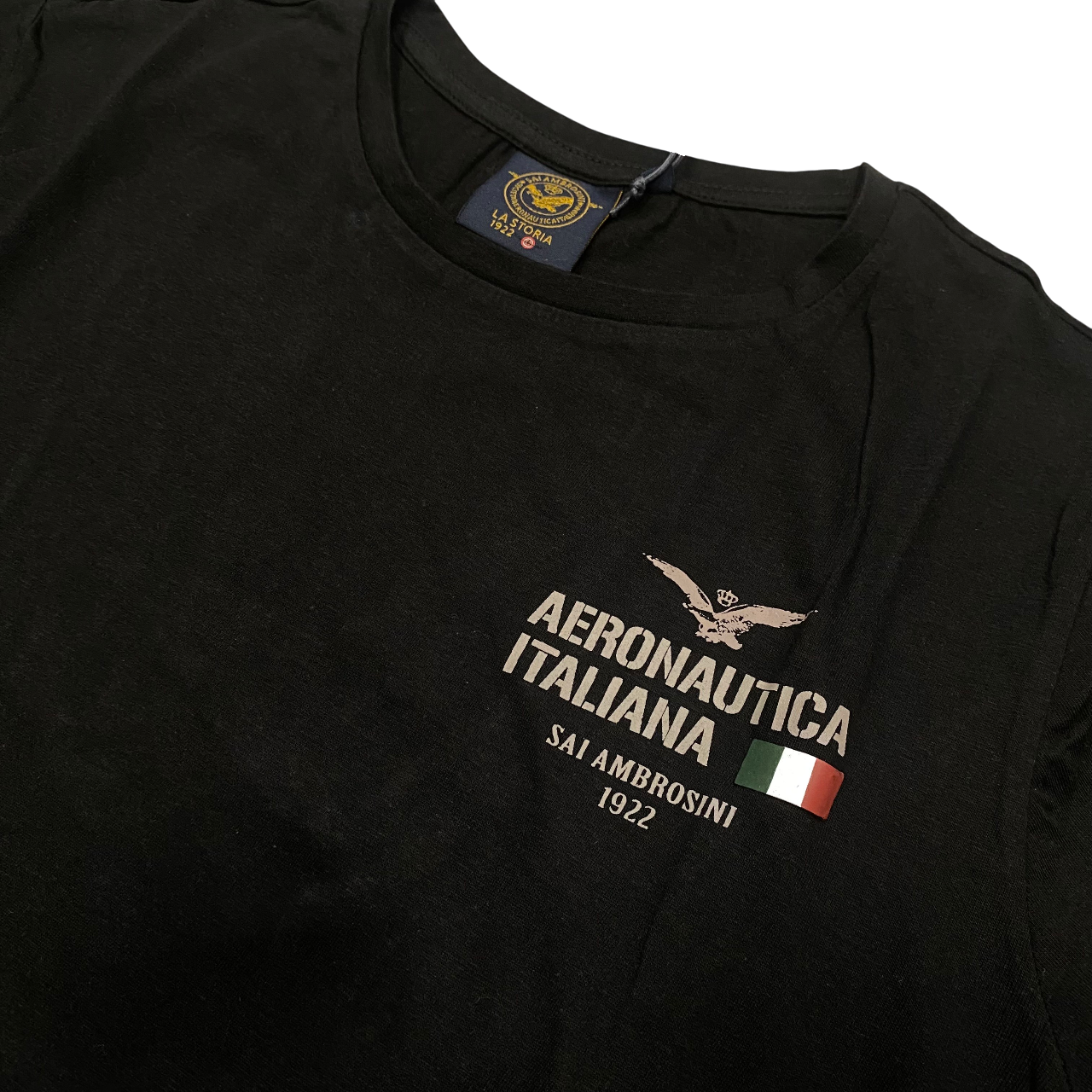 Aeronautica Italiana maglietta manica corta da uomo 035797U nero