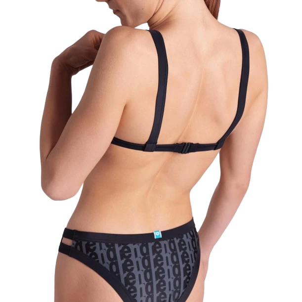 Arena Costume Bikini Triangolo da donna da donna con stampa 007070551 nero