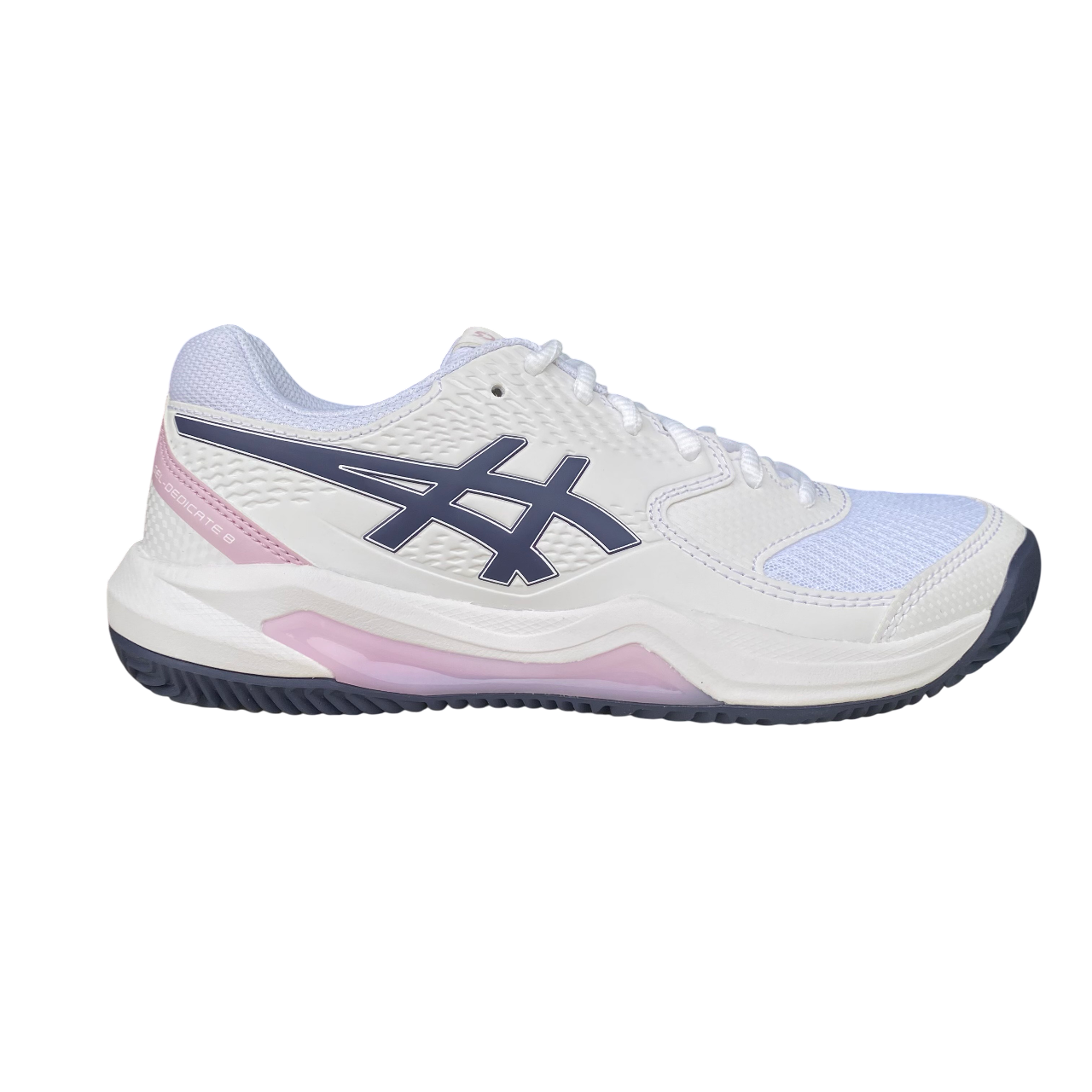 Asics scarpa da tennis da donna per terra battuta Gel Dedicate 8 Clay 1042A255-104 bianco-indigo