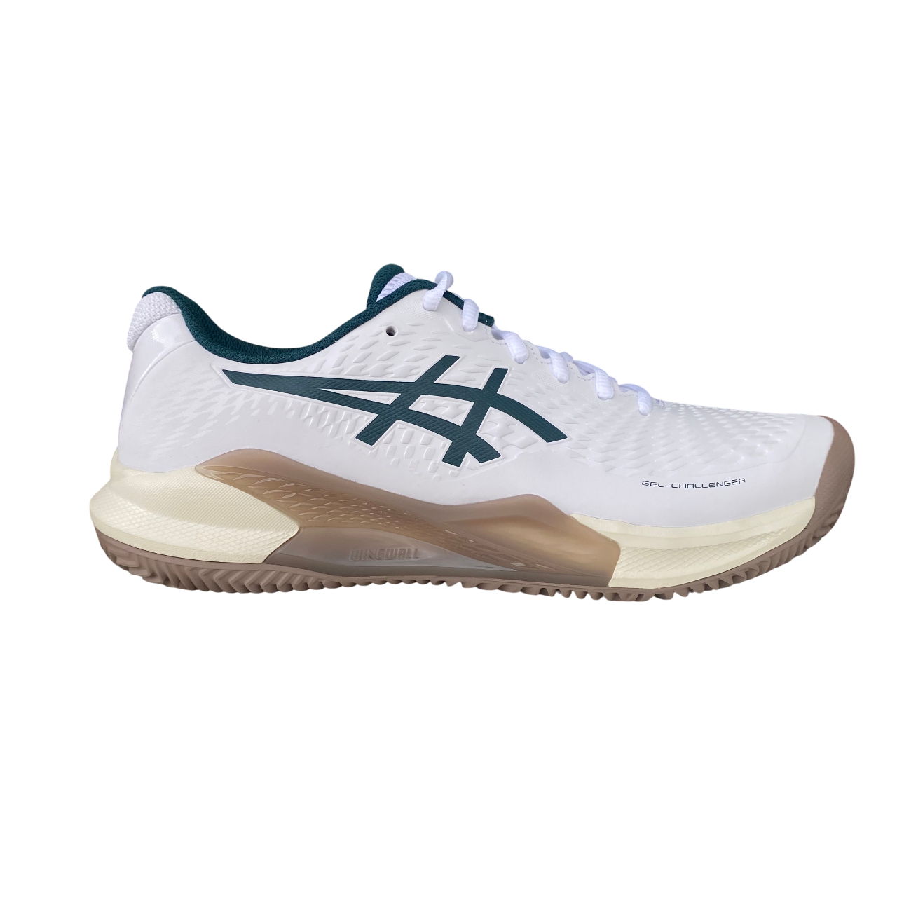 Asics scarpa da tennis per terra battura da uomo Gel-Challenger 14 Clay 1041A449-104 bianco-verde