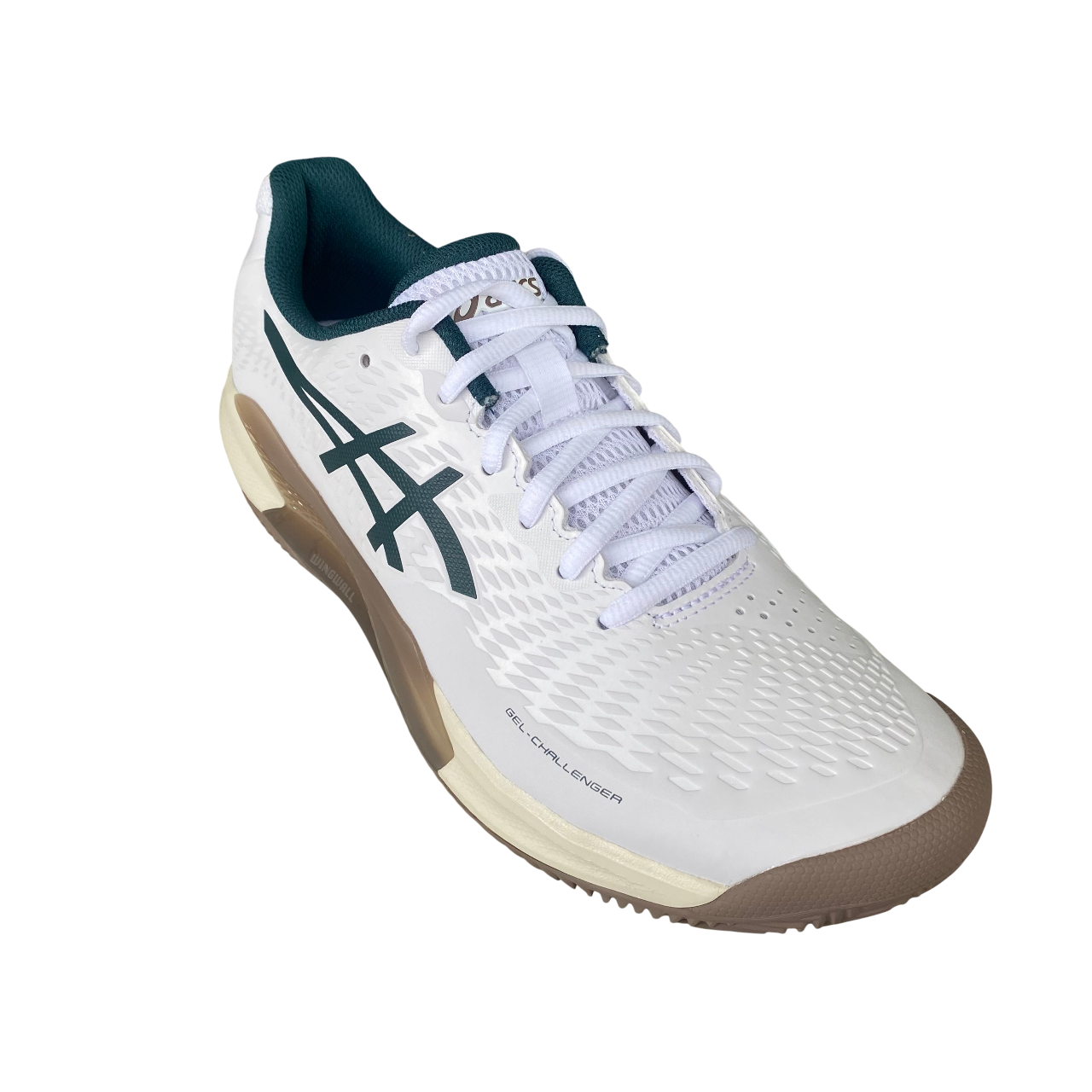 Asics scarpa da tennis per terra battura da uomo Gel-Challenger 14 Clay 1041A449-104 bianco-verde2