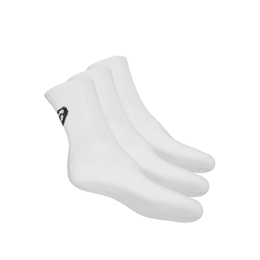 Asics calza multisport ammortizzata altezza media Crew 155204 0001 bianco. Confezione da 3 paia