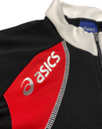 Asics maglietta da ciclista da uomo manica lunga con cerniera intera Ventoux T781Z5 9026 nero-rosso