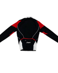 Asics maglietta da ciclista da uomo manica lunga con cerniera intera Ventoux T781Z5 9026 nero-rosso