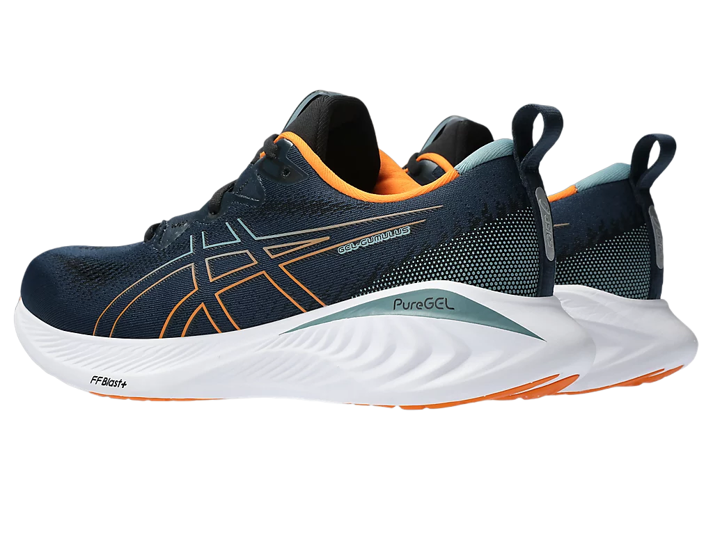 Asics scarpa da corsa da uomo Gel Cumulus 25 1011B621-407 blu arancione
