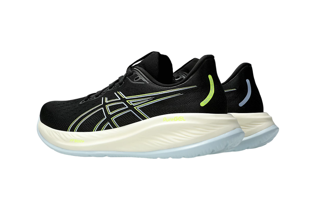 Asics scarpa da corsa da uomo Gel Cumulus 26 1011B792-006 nero-giallo