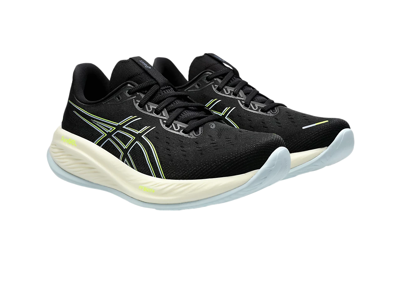 Asics scarpa da corsa da uomo Gel Cumulus 26 1011B792-006 nero-giallo