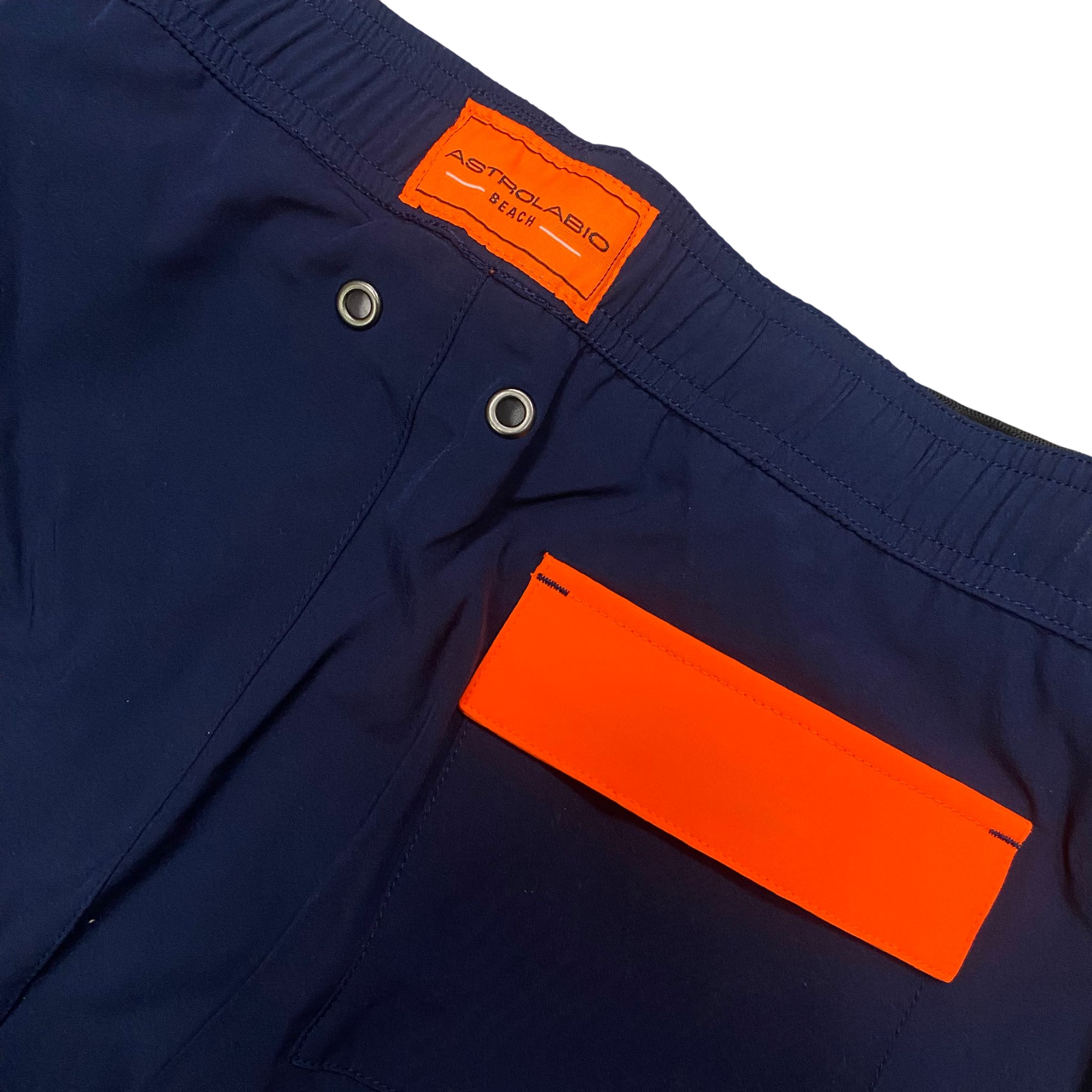 Costume Astrolabio M87G KDQ, pantaloncino da mare blu con tasche laterali e asciugatura rapida - dettaglio