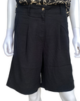 Astrolabio pantaloncino fresco estivo da donna CA63 500 nero_fronte