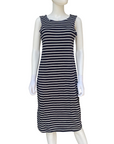 Astrolabio vestito a righe smanicato da donna M86M 956 blu_fronte