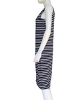 Astrolabio vestito a righe smanicato da donna M86M 956 blu_laterale