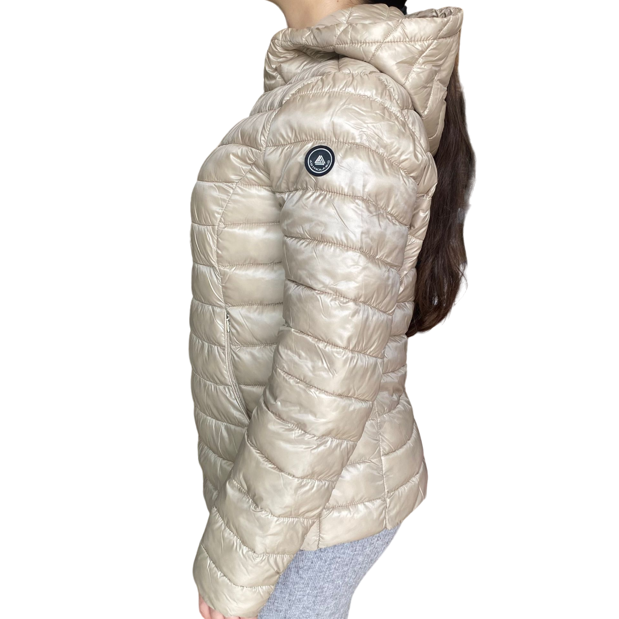 Astrolabio giacca con cappuccio da donna 100 grammi CV87 095 beige