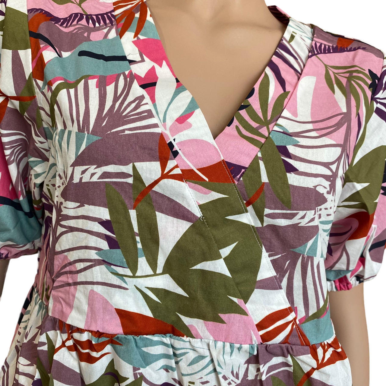 Astrolabio vestito da donna fantasia fiori M78I 286 rosa