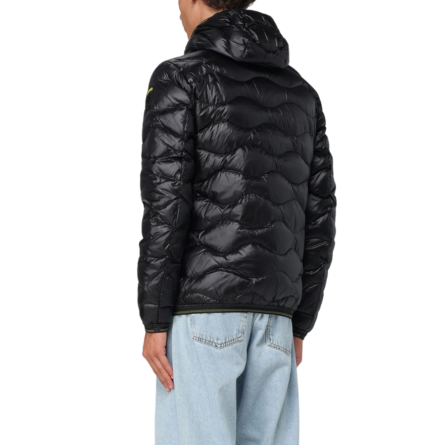 Blauer Piumino da uomo leggero ad onde Wave 24WBLUC0303 006355 999 nero