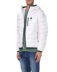 Blauer Piumino da uomo leggero ad onde Wave 24WBLUC0303 006355 100 bianco 2