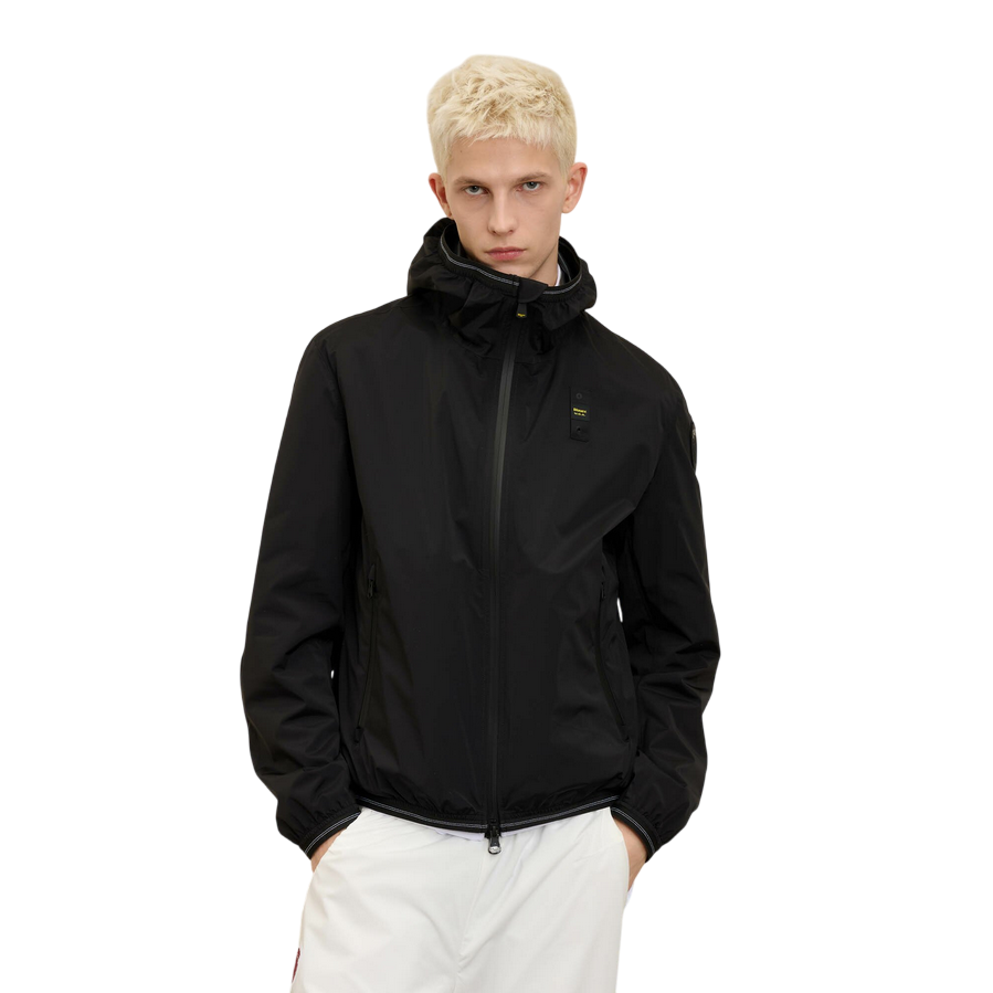 Blauer giacca a vento nastrata con cappuccio Farrin 25SBLUC11541-007110 999 nero