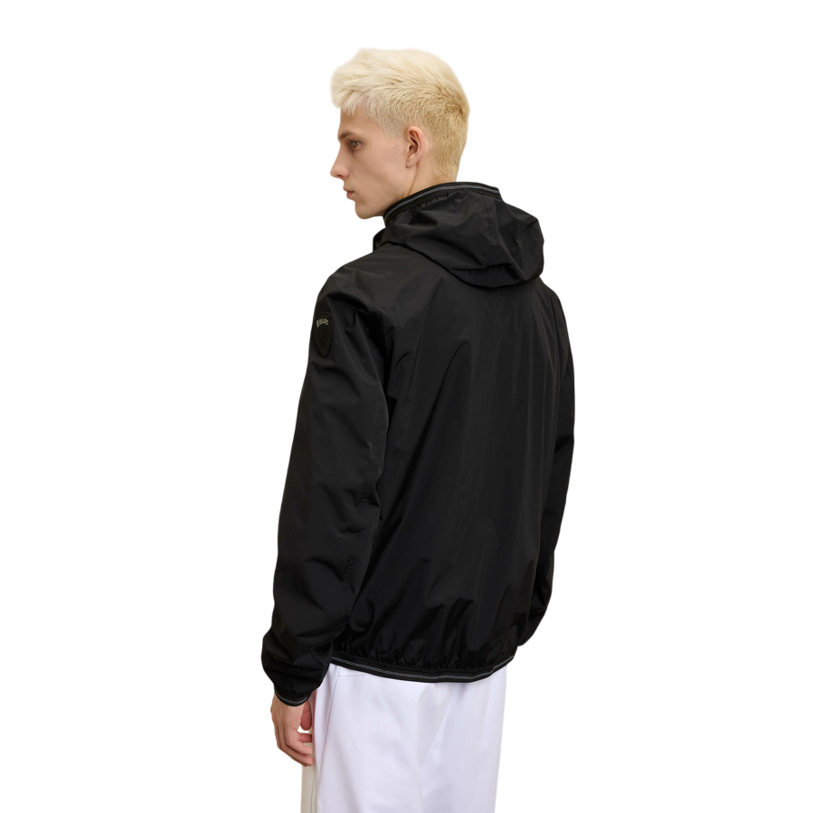 Blauer giacca a vento nastrata con cappuccio Farrin 25SBLUC11541-007110 999 nero