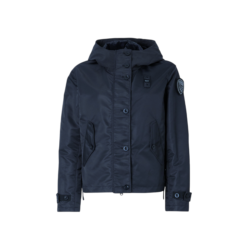 Blauer giacca liscia da donna con cappuccio Marcella 25SBLDC01222