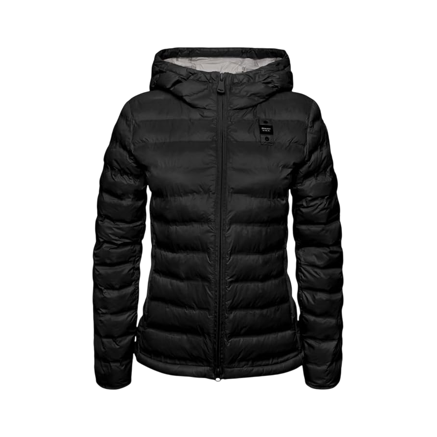 Blauer giubbino da donna con cappuccio e cuciture nastrate Ellis 25SBLDC02232 007104 999 nero