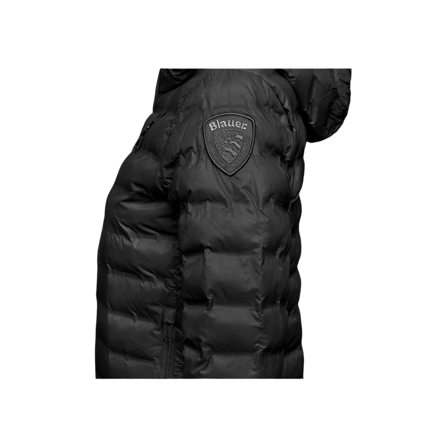 Blauer giubbino da donna con cappuccio e cuciture nastrate Ellis 25SBLDC02232 007104 999 nero