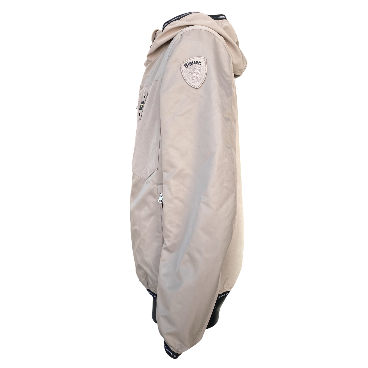 Blauer giubbino da uomo con cappuccio Rundel 25SBLUC01219-007108 beige