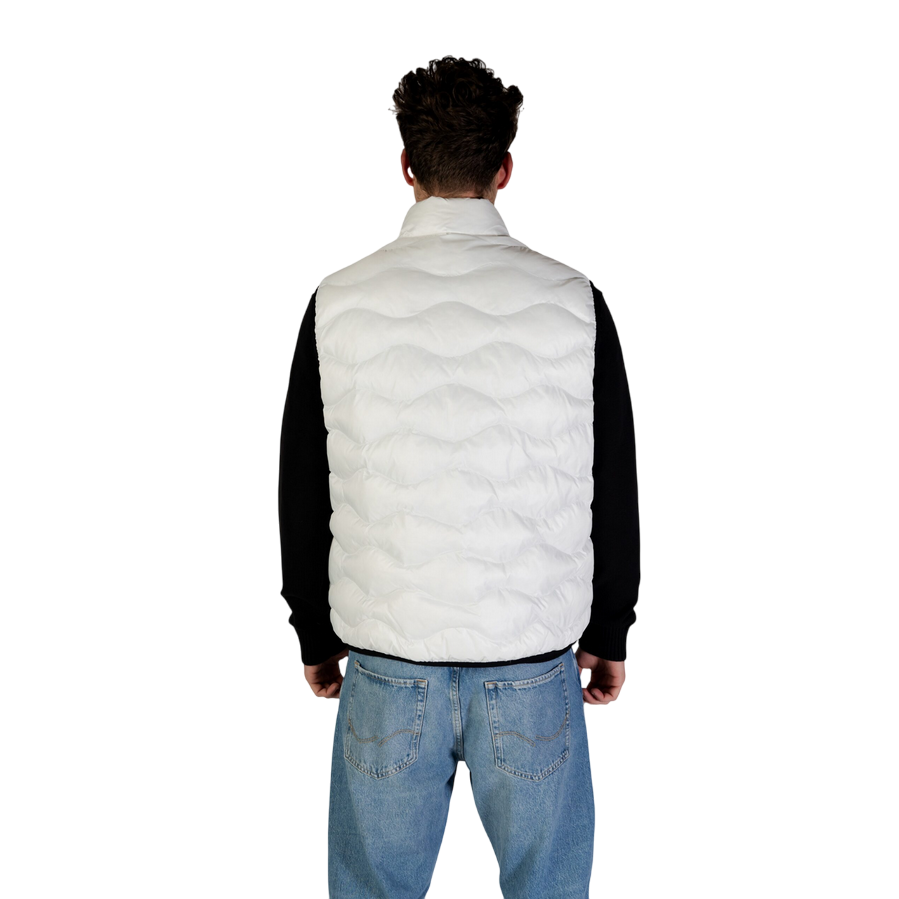 Blauer giubbino smanicato da uomo con cuciture a aonde Danny 25SBLUX02230-005958 100 bianco