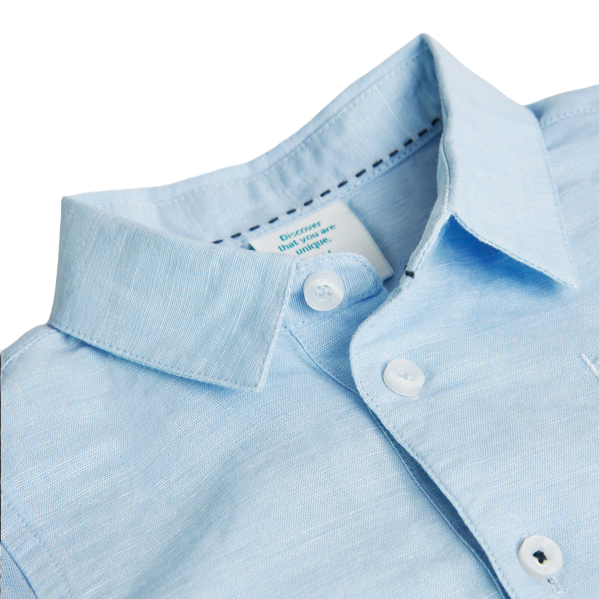 Boboli Camicia di lino da neonato 718433 2294 blu