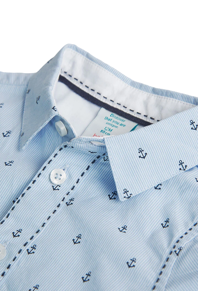 Boboli Camicia stampata in popeline da neonato 718354 9319 azzurro