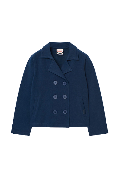 Boboli Giacca felpata da bambina 438218 2440 blu marino – Sportiamo